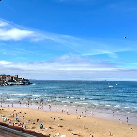 Ático primera línea Playa de San Lorenzo Gijón Exterior foto